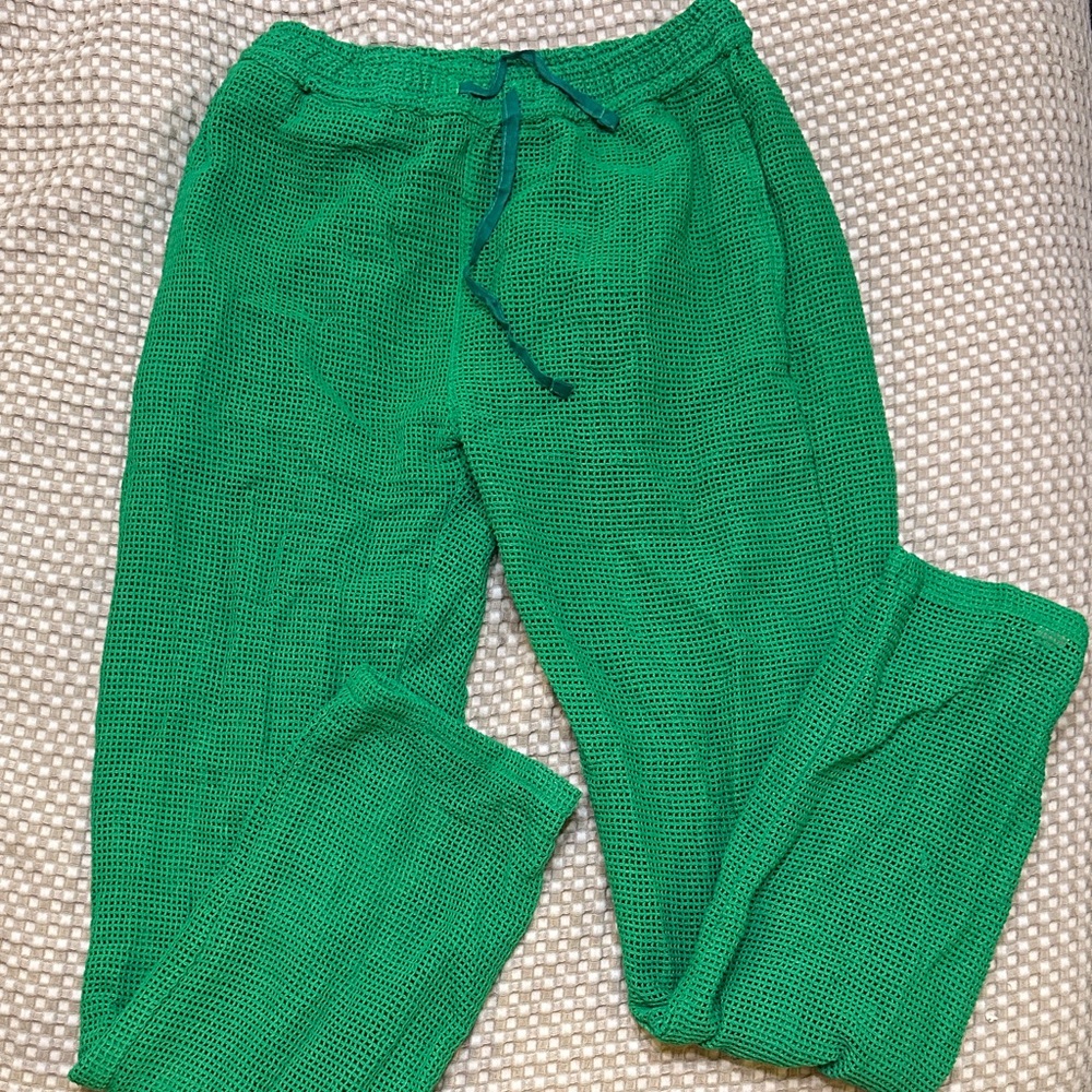 Boohoo Mens Green Knit Joggers